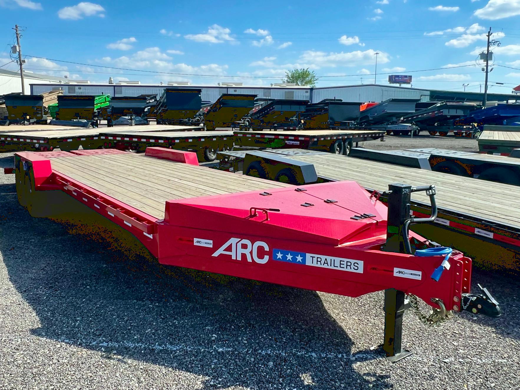 ARC Trailers 24'x83" 14K HD Equipment Hauler w/ 4' Dovetail & Bigfoot Ramps (BEQ) - Stock #A-BEQ-2414-RD-D72BS - Image 1 of 4