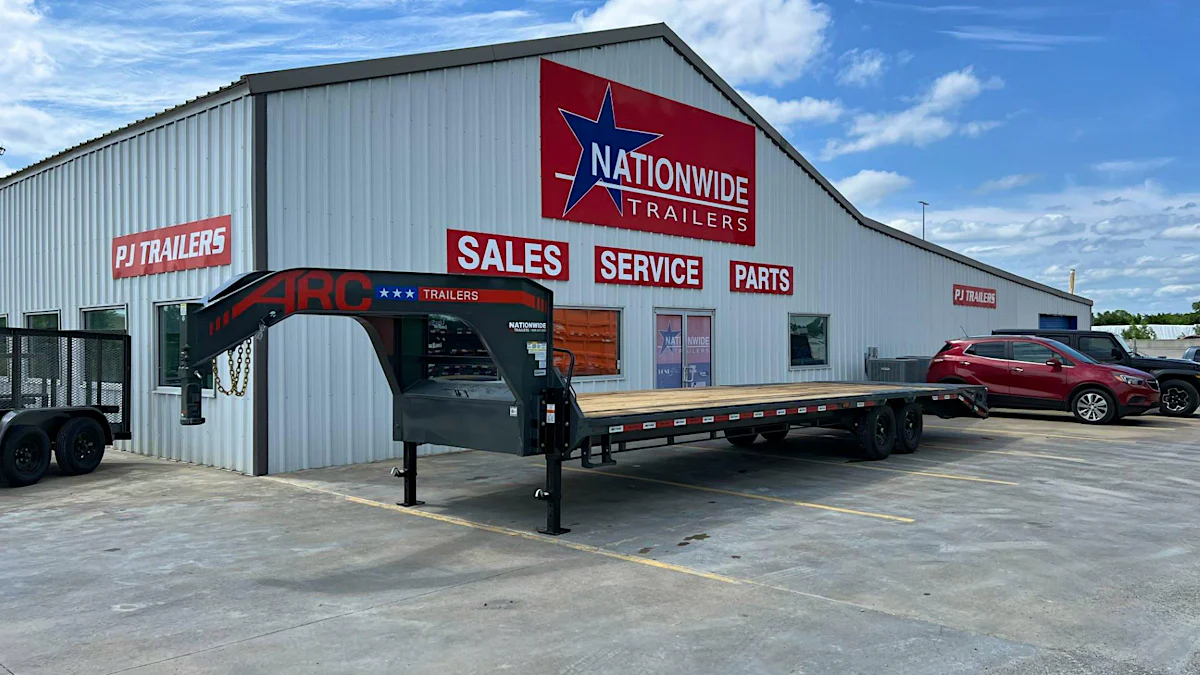 ARC Trailers 32'x102" Gooseneck Flatbed Trailer w/ 5' Dovetail (GDS) - Stock #89494 - Image 1 of 6 ARC Trailers 32'x102" Gooseneck Flatbed Trailer w/ 5' Dovetail (GDS) - Stock #89494 - Image 1 of 6