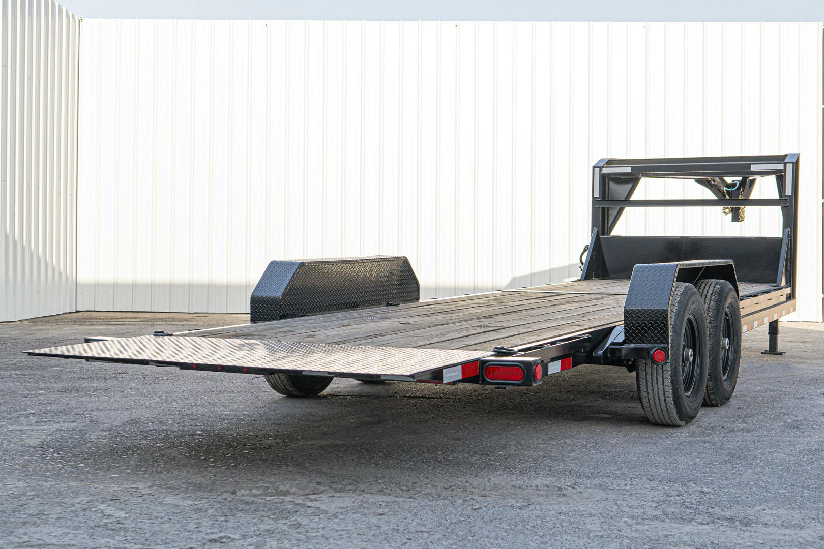 PJ Trailers 24'x82" Gooseneck 6" Channel Equipment Gravity Tilt Trailer (T6)