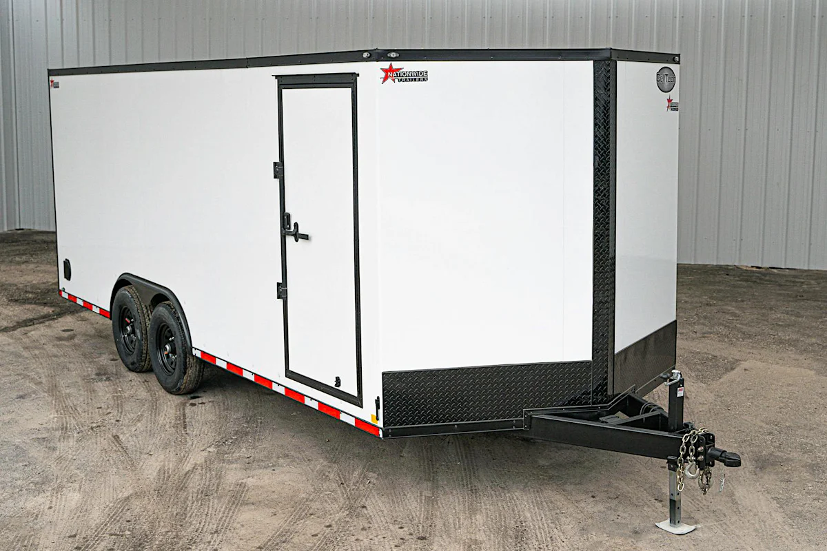 CellTech 8.5'x20' All-Steel Enclosed Cargo Trailer w/ Rear Ramp Door (C2) - Stock #91952 - Image 1 of 11 CellTech 8.5'x20' All-Steel Enclosed Cargo Trailer w/ Rear Ramp Door (C2) - Stock #91952 - Image 1 of 11