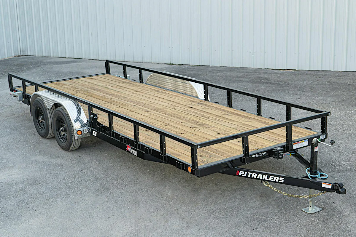 PJ Trailers 20'x83" Tandem Axle 4" Channel Utility Trailer (UL) - Stock #90152 - Image 1 of 8 PJ Trailers 20'x83" Tandem Axle 4" Channel Utility Trailer (UL) - Stock #90152 - Image 1 of 8