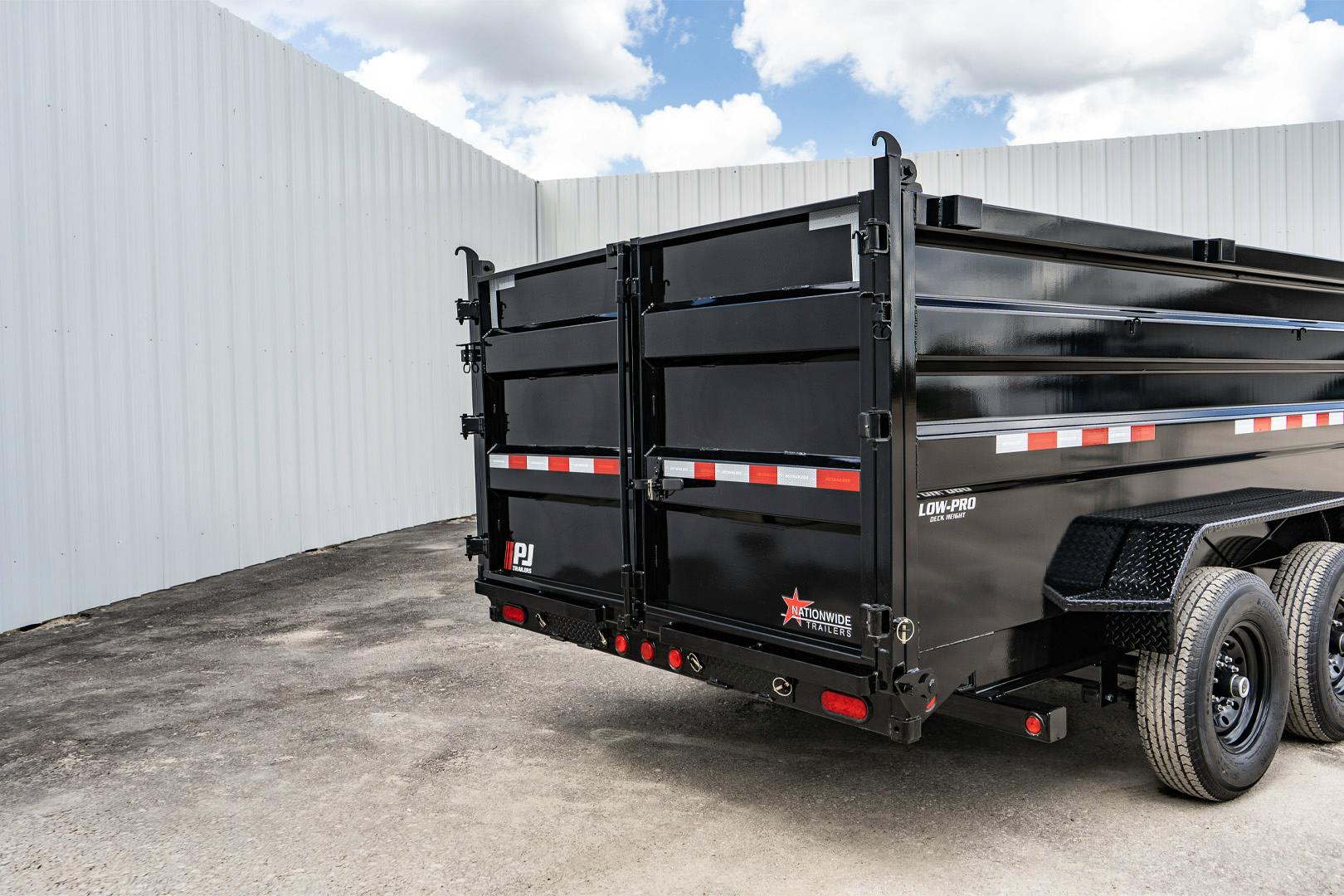 PJ Trailers 14'x83" Low Pro High Side Dump Trailer w/ 4' Sides (DM)