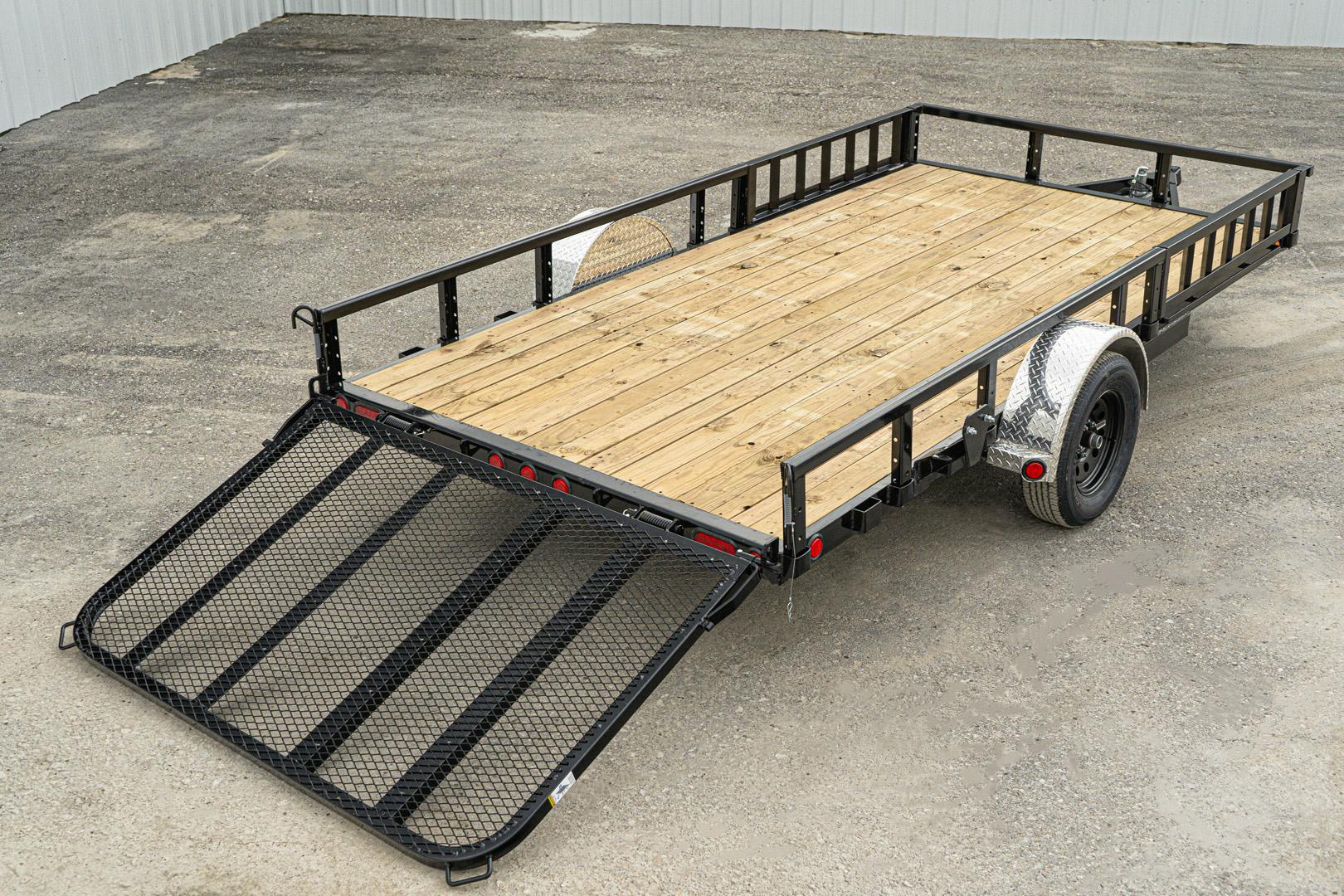 PJ Trailers 14'x83" Single Axle 4" Channel Utility Trailer (U8)