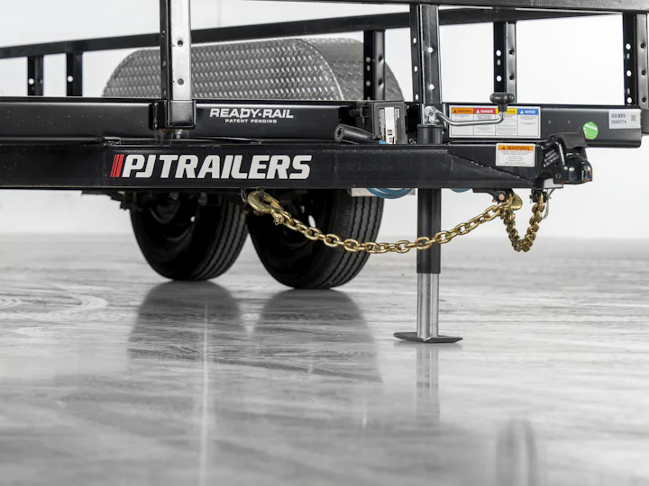 PJ Trailers 83 in Tandem Axle Channel Utility, studio view 7