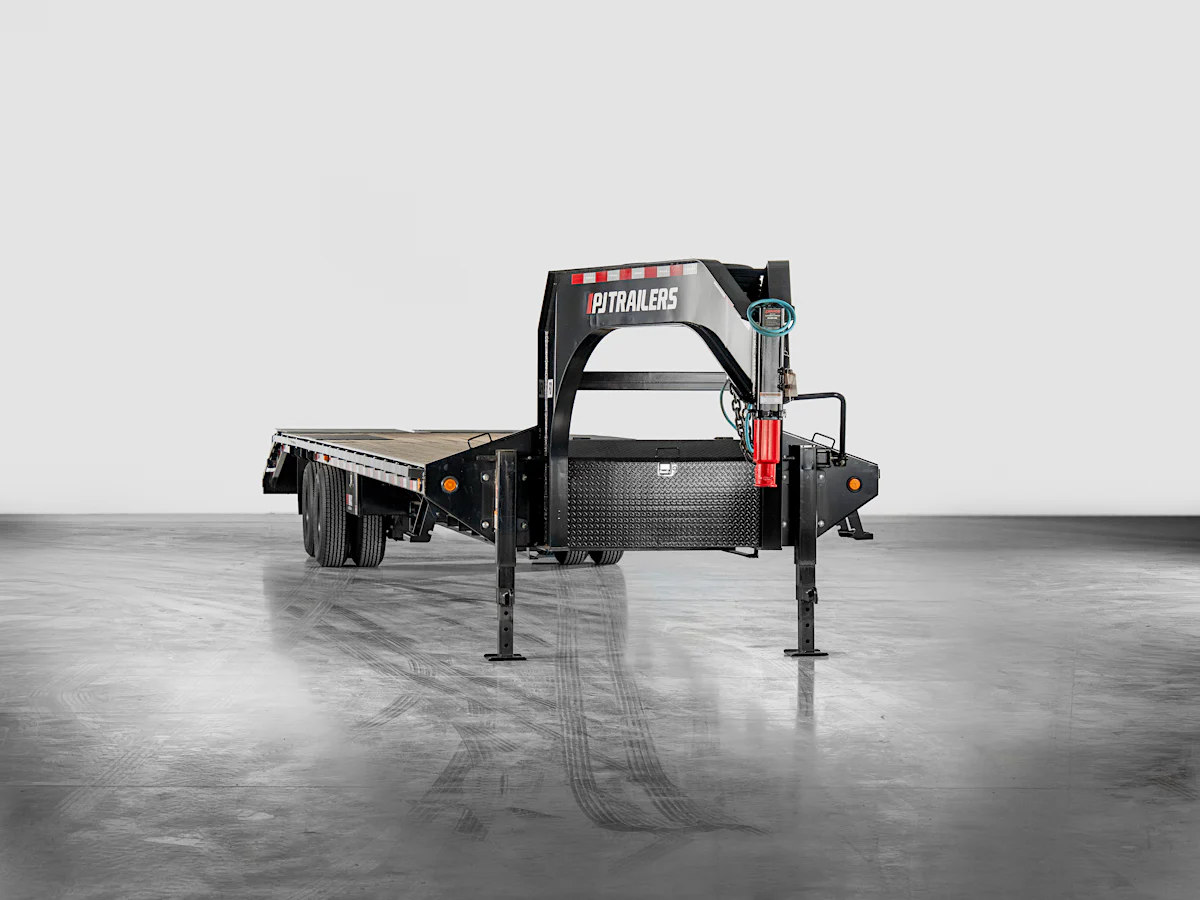 PJ Trailers 40'x102" Flatbed Trailer w/ Duals & Air-ride (FD) - Stock #pj-fdq40c2hlwk-gv25-ja02-rtst - Image 1 of 20 PJ Trailers 40'x102" Flatbed Trailer w/ Duals & Air-ride (FD) - Stock #pj-fdq40c2hlwk-gv25-ja02-rtst - Image 1 of 20