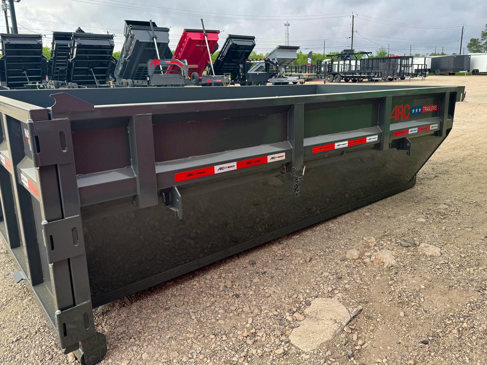 ARC Trailers 14' 14YD Steel Dumpster Bin w/ 4' Sides