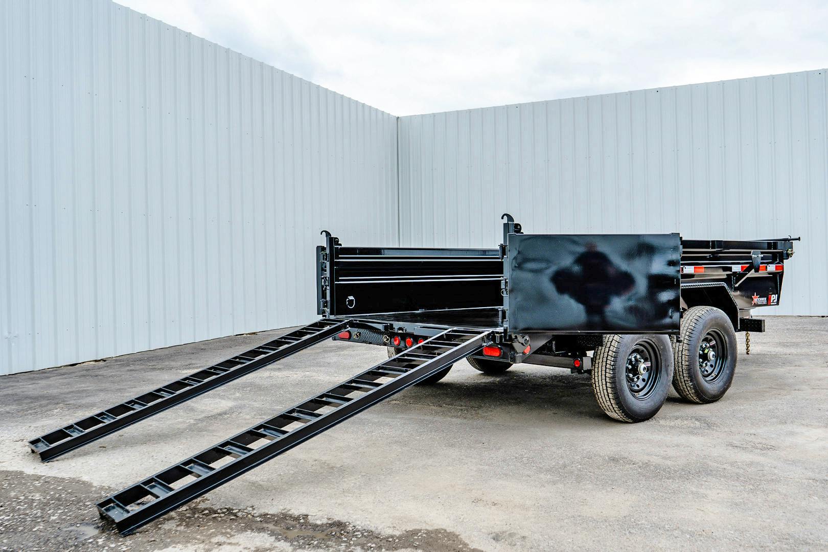 PJ Trailers 12'x83" Low Pro Dump Trailer w/ 2' Sides (DL)