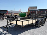Top Hat 14'x83" Pipe Top Tandem Axle Utility Trailer w/ Ramp Gate Stock #96032 - Thumbnail 2