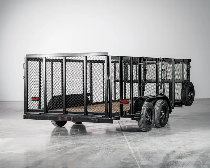 Texas Bragg Landscape Trailer with 4 ft Sides, studio view 20