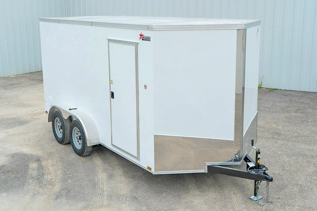 Spartan 7'x14' Enclosed Cargo Trailer w/ Rear Ramp Door (C2) - Stock #90769 - Image 1 of 11 Spartan 7'x14' Enclosed Cargo Trailer w/ Rear Ramp Door (C2) - Stock #90769 - Image 1 of 11