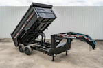 PJ Trailers 14'x83" 18k GN Low Pro Dump Trailer w/ 4' Sides (DX) Stock #DXS1482BSSK-SW04 - Thumbnail 1