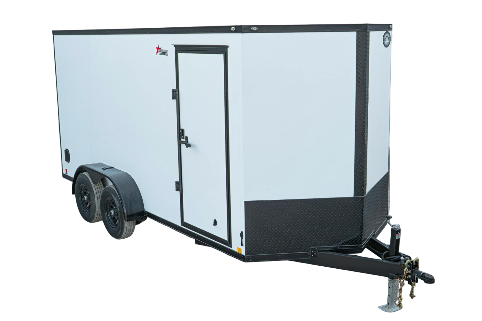 CellTech 7'x16' All-Steel Enclosed Cargo Trailer w/ Rear Ramp Door (C2)