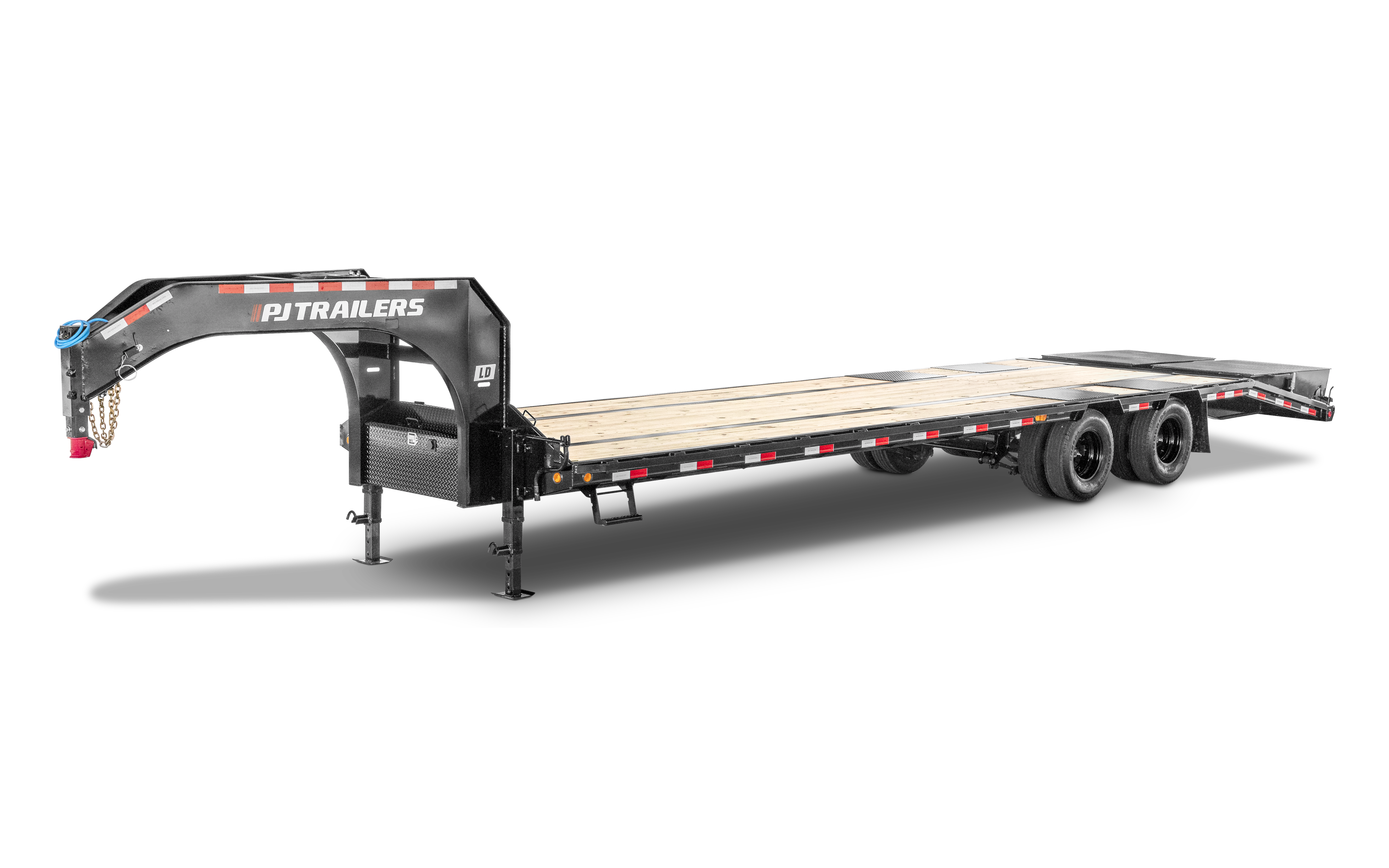 PJ Trailers 40'x102" Gooseneck Low Pro Flatbed Trailer w/ Duals (LD)