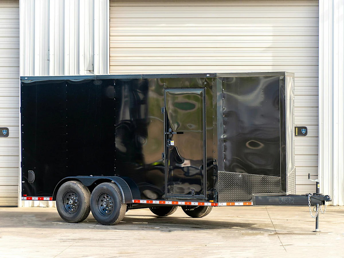 Spartan 7'x16' Enclosed Cargo Trailer w/ Rear Ramp Door (C2) - Stock #90734 - Image 1 of 3 Spartan 7'x16' Enclosed Cargo Trailer w/ Rear Ramp Door (C2) - Stock #90734 - Image 1 of 3