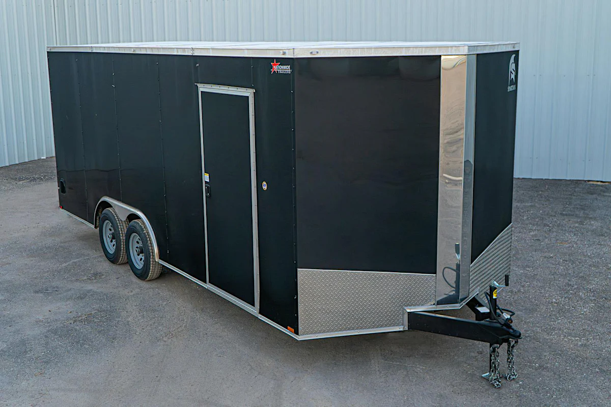 Spartan 8.5'x20' Enclosed Cargo Trailer w/ Rear Ramp Door (C2) - Stock #90124 - Image 1 of 4 Spartan 8.5'x20' Enclosed Cargo Trailer w/ Rear Ramp Door (C2) - Stock #90124 - Image 1 of 4