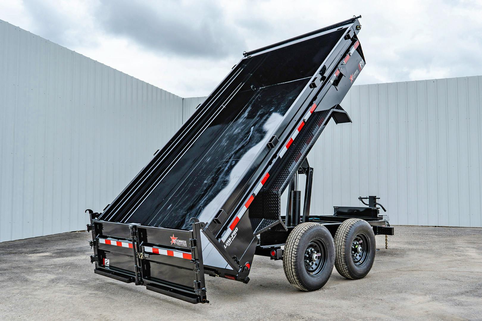 PJ Trailers 12'x83" Low Pro Dump Trailer w/ 2' Sides (DL)