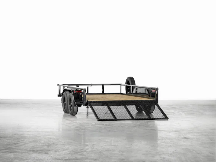 Texas Bragg 12 ft Pipe-Top Utility Trailer, studio view 9