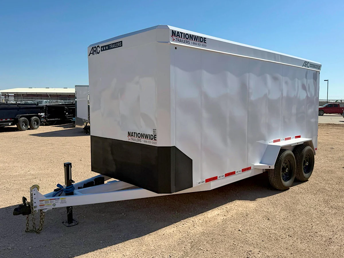 ARC Trailers 6.5 x 16 ft · 14K GVWR · rear ramp door - Stock #91358 - Image 1 of 9 ARC Trailers 6.5 x 16 ft · 14K GVWR · rear ramp door - Stock #91358 - Image 1 of 9