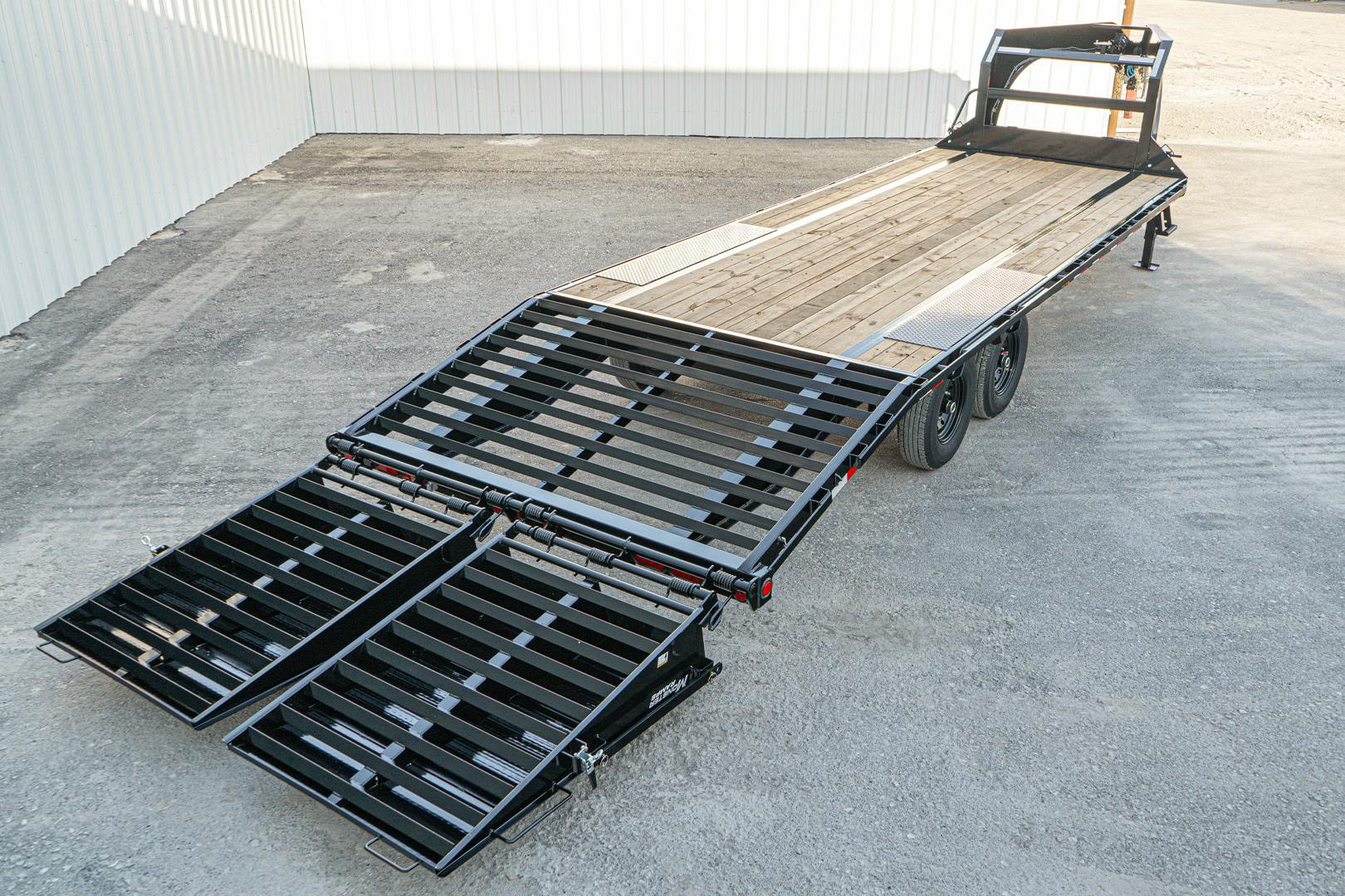 PJ Trailers 25'x102" Gooseneck Low Pro Flatbed Trailer w/ Singles (LS)