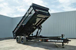 PJ Trailers 16'x82.5" Scissor HD Low-Pro Dump Trailer w/ 36" Sides & Slide-In Ramps (DE) Stock #94114 - Thumbnail 1