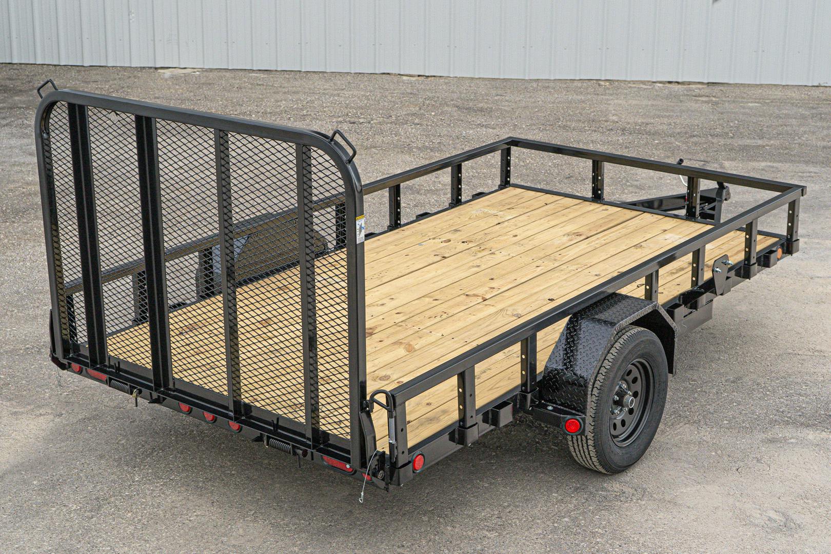 PJ Trailers 12'x77" Single Axle 4" Channel Utility Trailer (U7)