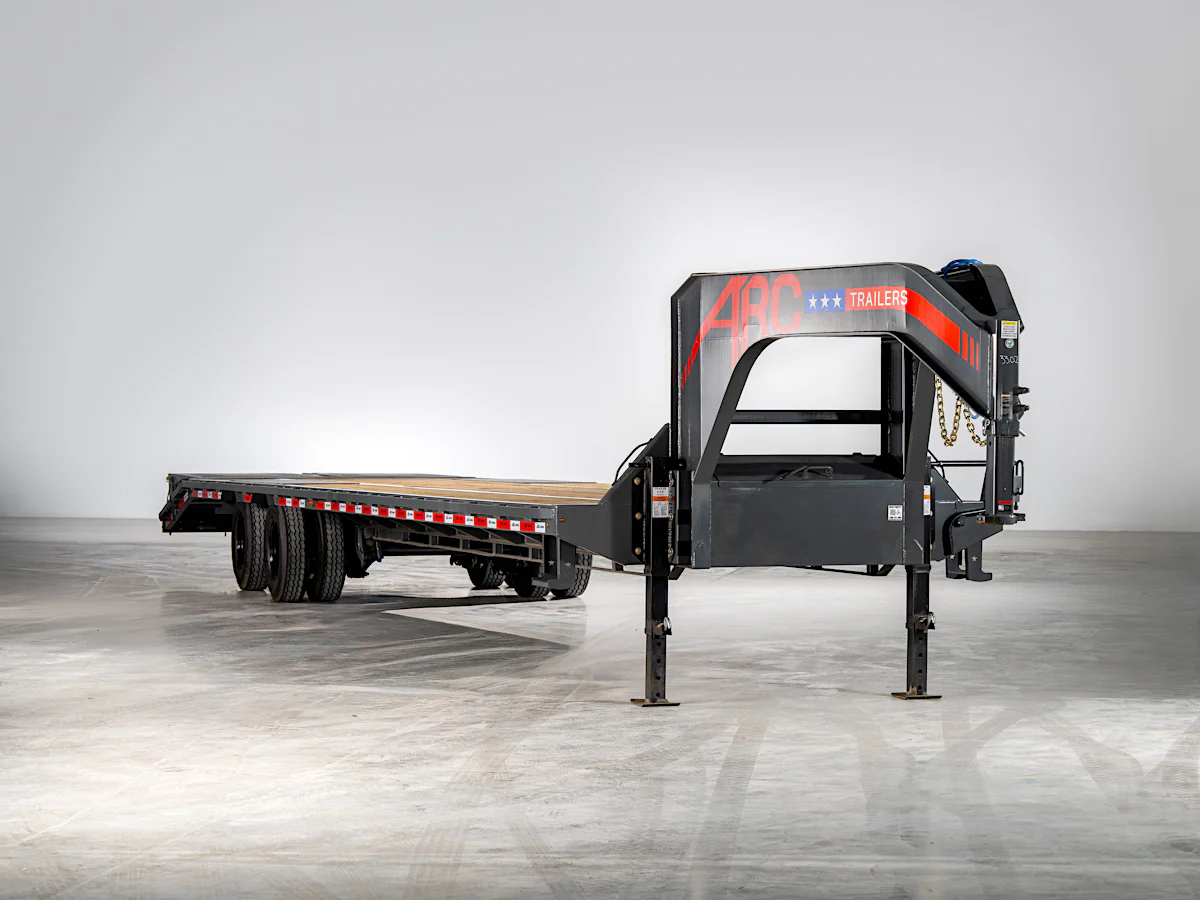 ARC Trailers 40'x102" 24K Gooseneck Flatbed Trailer w/ Duals (GDD) - Stock #arc-a-gdd-4024-gy-dc2hs-q-5dmr-14p-st4 - Image 1 of 27 ARC Trailers 40'x102" 24K Gooseneck Flatbed Trailer w/ Duals (GDD) - Stock #arc-a-gdd-4024-gy-dc2hs-q-5dmr-14p-st4 - Image 1 of 27