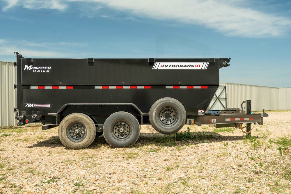 PJ Trailers 14'x83" Telescopic Dump Trailer w/ 4' Sides (DT)