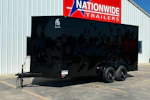 Spartan 7 x 16 ft · 7K GVWR · black blackout · 6 ft 6 in interior · plywood floor Stock #89633 - Thumbnail 1
