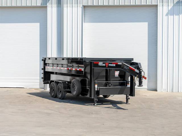 Texas Pride 16'x83" Telescopic Dump Trailer w/ 48" Sides & Rear Barn Doors