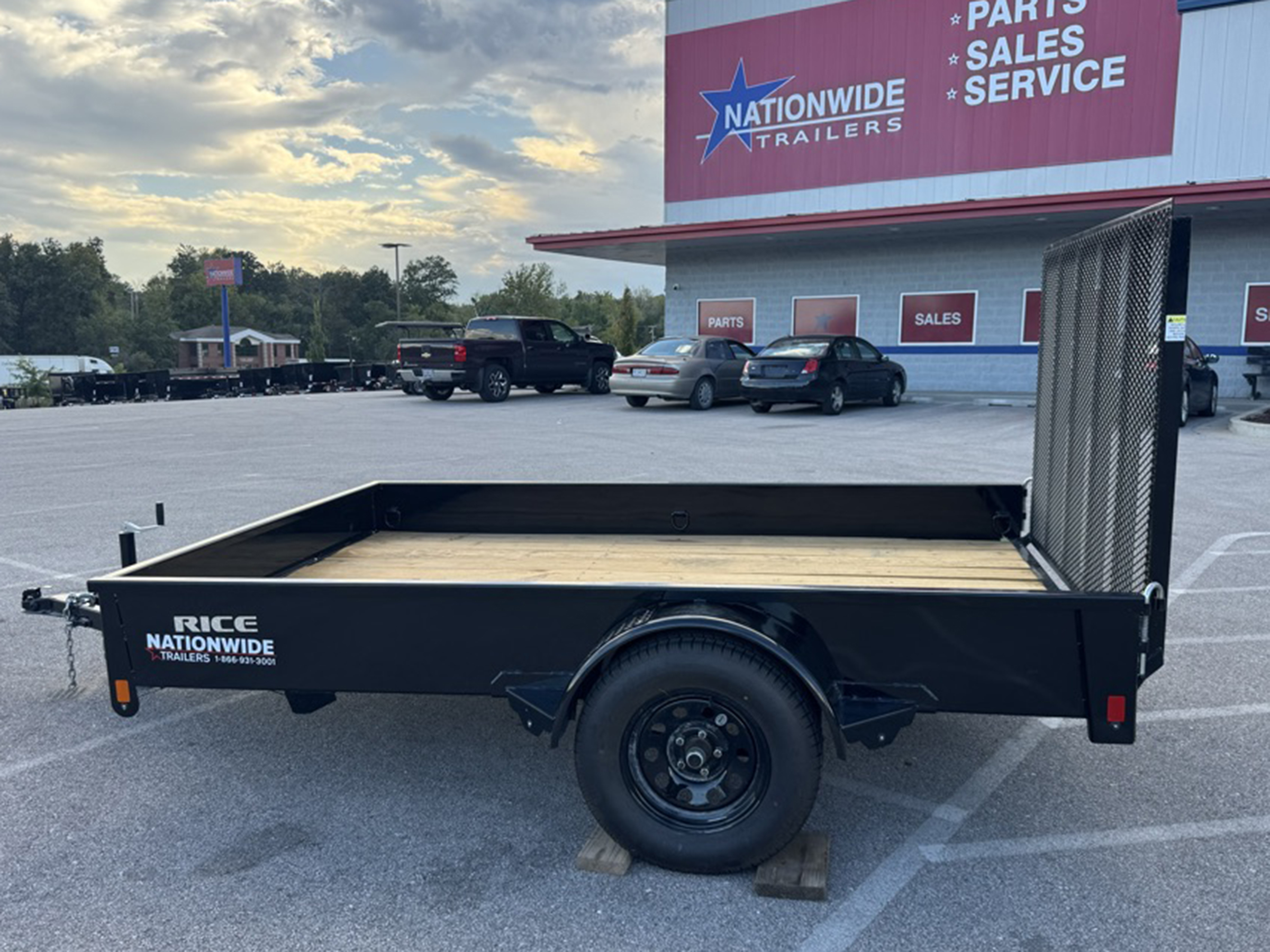 Rice 10'x77" Utility Trailer w/ 4' Ramp Gate (SST7610)