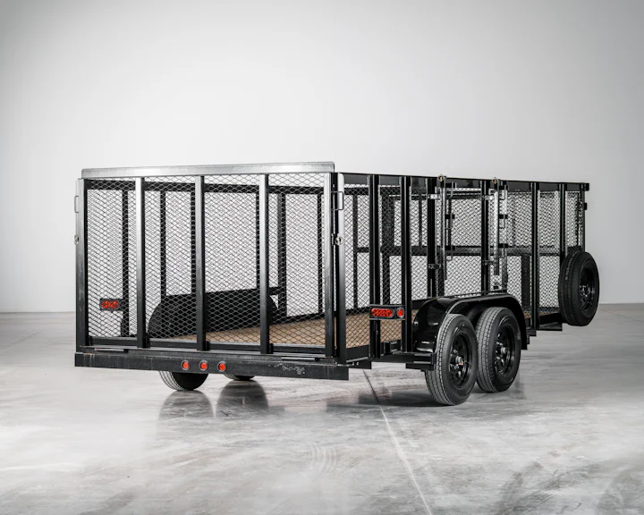 Texas Bragg Landscape Trailer with 4 ft Sides, studio view 19