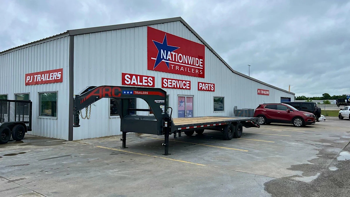 ARC Trailers 25'x102" 14K Gooseneck Flatbed Trailer w/ Ramps (GDS) - Stock #89711 - Image 1 of 6 ARC Trailers 25'x102" 14K Gooseneck Flatbed Trailer w/ Ramps (GDS) - Stock #89711 - Image 1 of 6