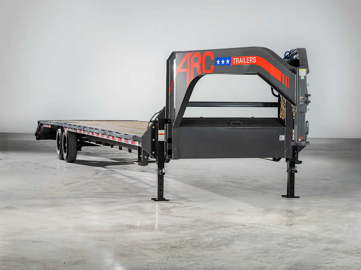 ARC Trailers 40'x102" Gooseneck Flatbed Trailer w/ 5' Dovetail (GDS) - Stock #arc-a-gds-4014-gy-d72bs-5dmr-14p-st2 - Image 1 of 30 ARC Trailers 40'x102" Gooseneck Flatbed Trailer w/ 5' Dovetail (GDS) - Stock #arc-a-gds-4014-gy-d72bs-5dmr-14p-st2 - Image 1 of 30