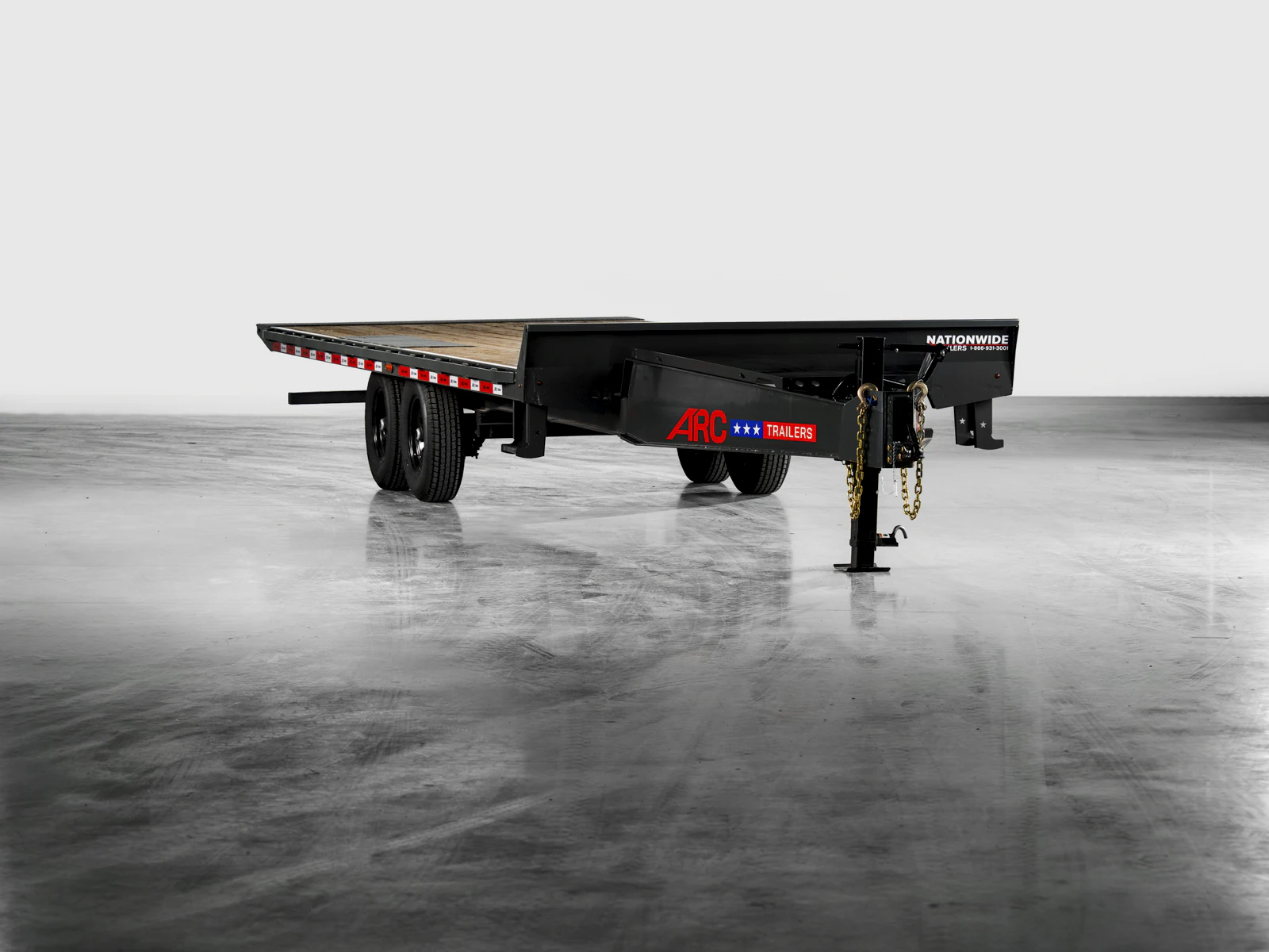 ARC Trailers Bumper Pull Tilt Deckover, studio view 1 ARC Trailers Bumper Pull Tilt Deckover, studio view 1