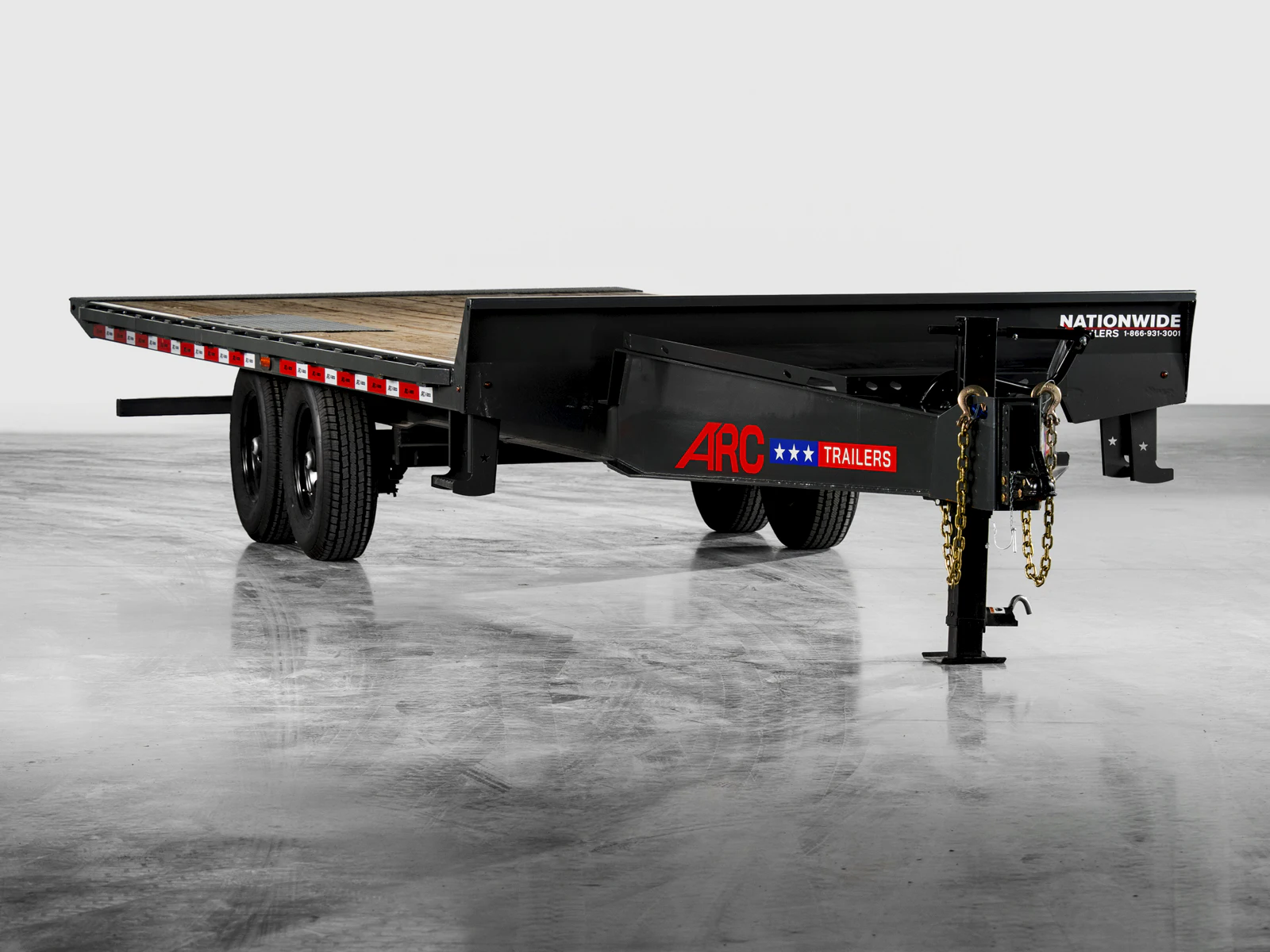 ARC Trailers Bumper Pull Tilt Deckover, studio view 1