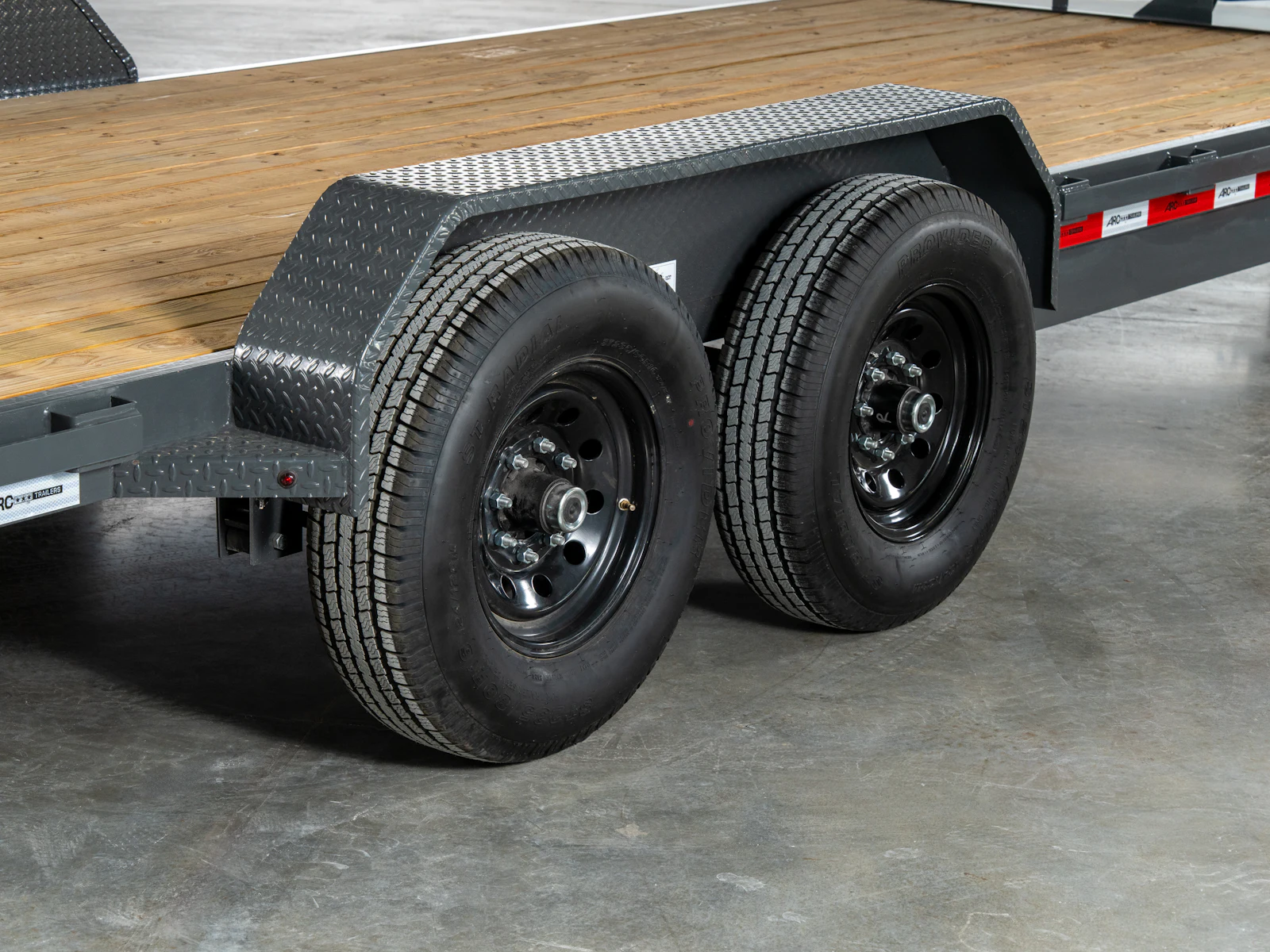 Grey ARC Trailers BEG 20-foot 14K bumper-pull equipment trailer, studio gallery image 24