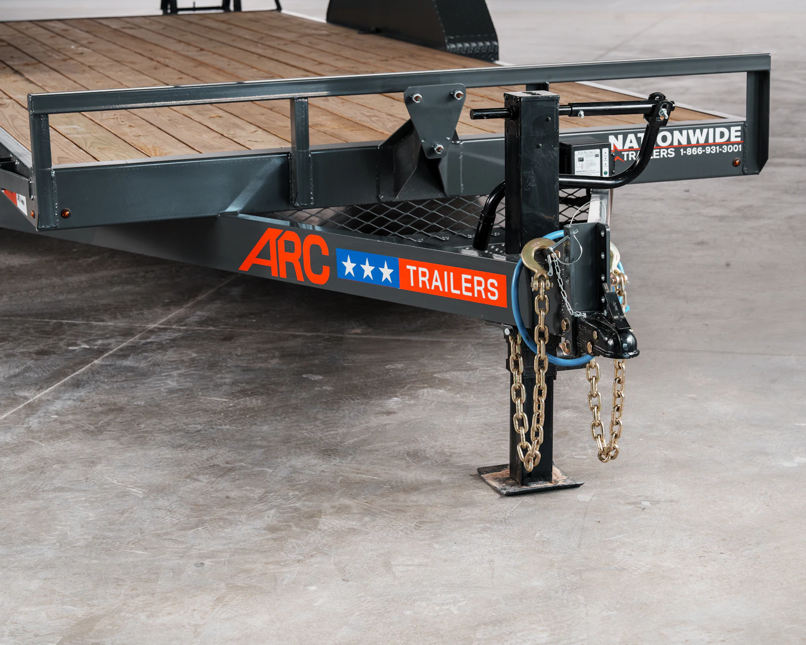 Grey ARC Trailers BEG 20-foot 14K bumper-pull equipment trailer, studio gallery image 7