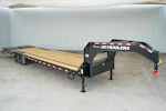 PJ Trailers 32'x102" Gooseneck Low Pro Flatbed Trailer w/ Singles (LS) Stock #90901 - Thumbnail 1