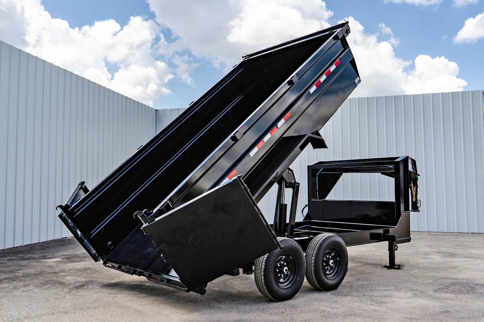 PJ Trailers 14'x83" Low Pro High Side Dump Trailer w/ 3' Sides (DM)