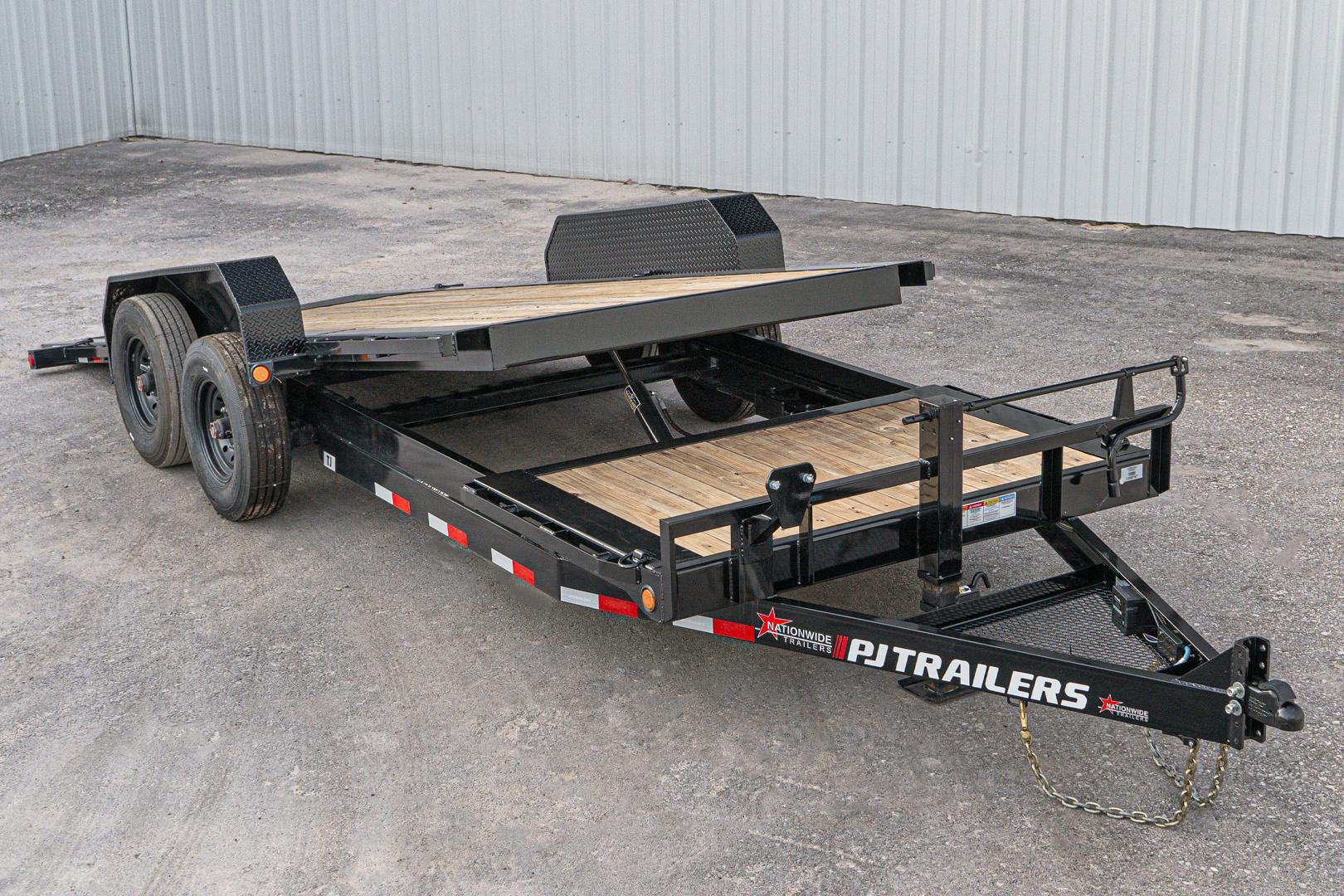 PJ Trailers 20'x82" 6" Channel Hydraulic Equipment Gravity Tilt Trailer (TJ)
