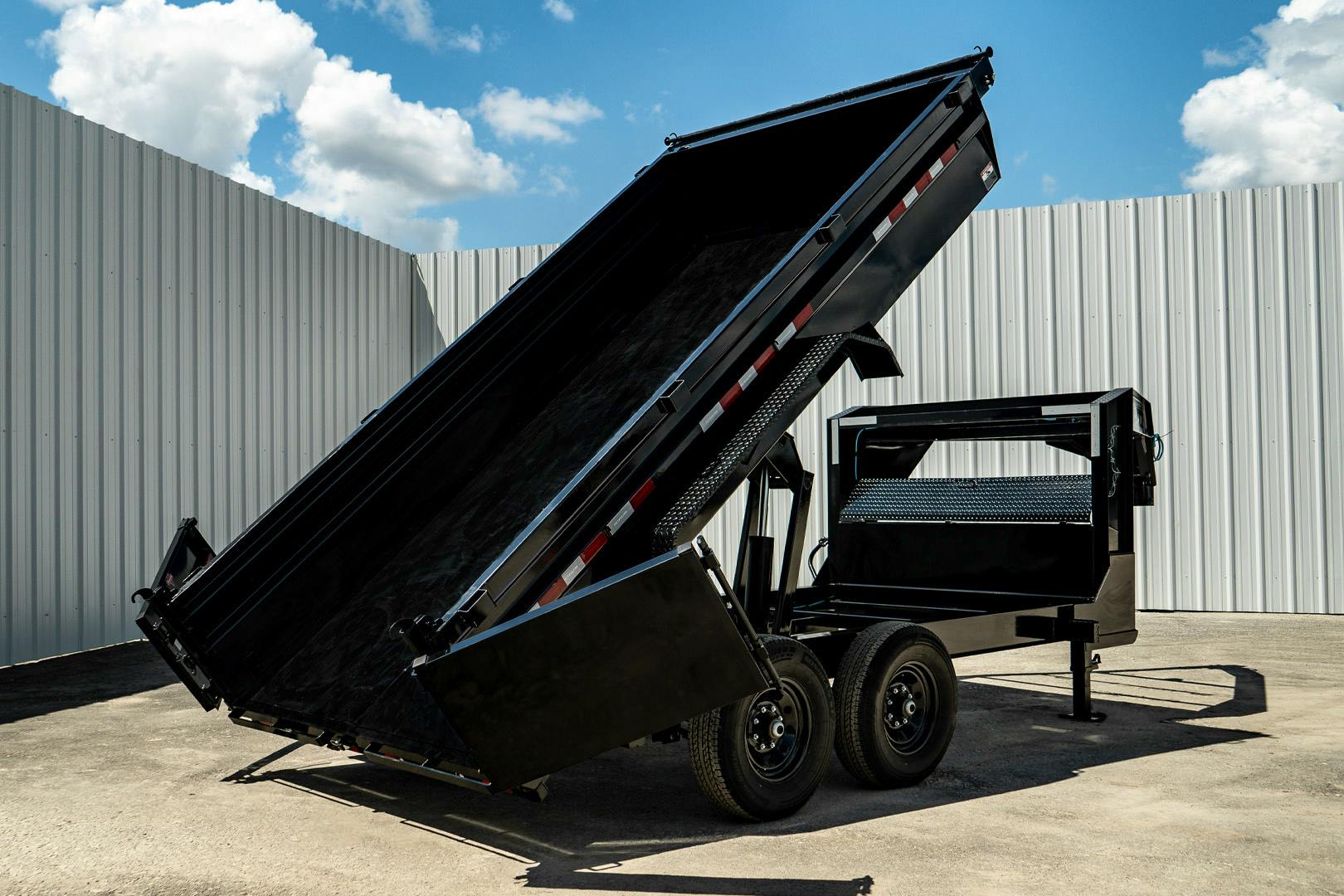 PJ Trailers 14'x83" GN Low Pro Dump Trailer w/ 2' Sides (DL)