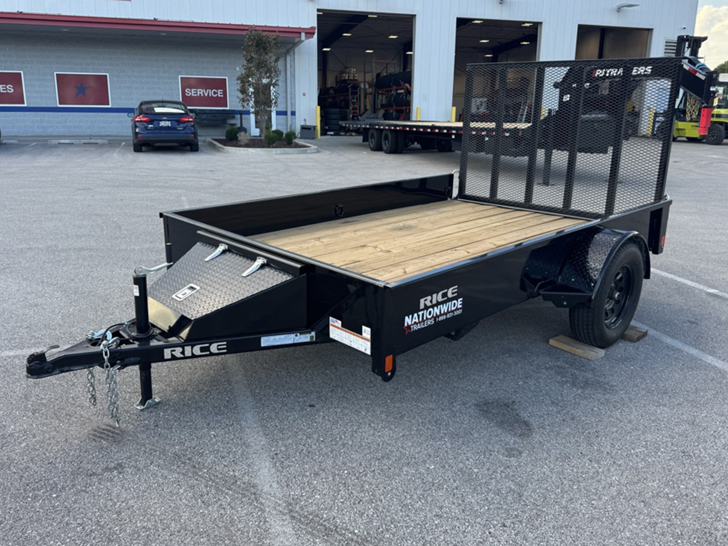 Rice 10'x77" Utility Trailer w/ 4' Ramp Gate (SST7610)
