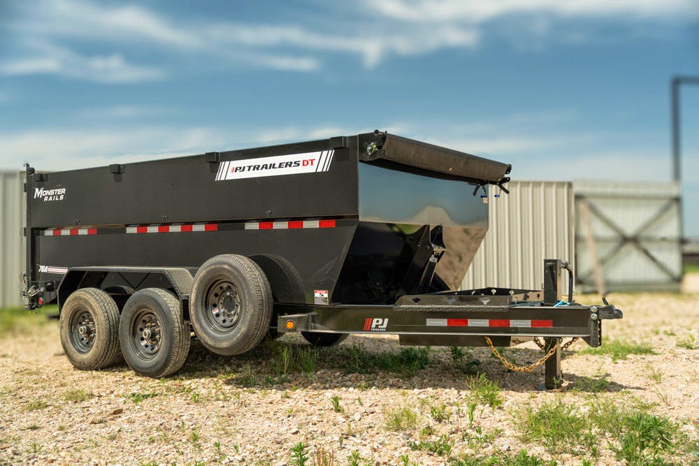 PJ Trailers 14'x83" Telescopic Dump Trailer w/ 4' Sides (DT)