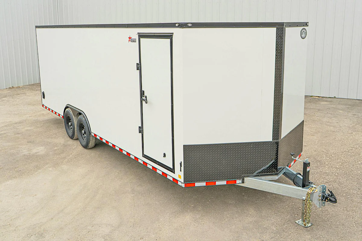 CellTech 8.5'x24' All-Steel Enclosed Cargo Trailer w/ Rear Ramp Door (C2) - Stock #91953 - Image 1 of 13 CellTech 8.5'x24' All-Steel Enclosed Cargo Trailer w/ Rear Ramp Door (C2) - Stock #91953 - Image 1 of 13