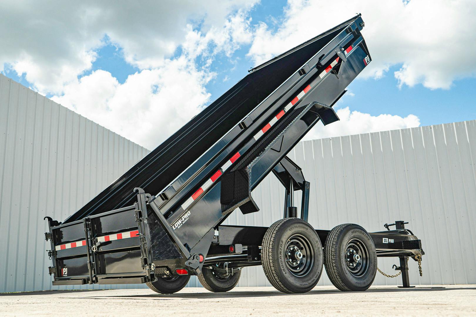 PJ Trailers 14'x83" Low Pro Dump Trailer w/ 2' Sides (DL)