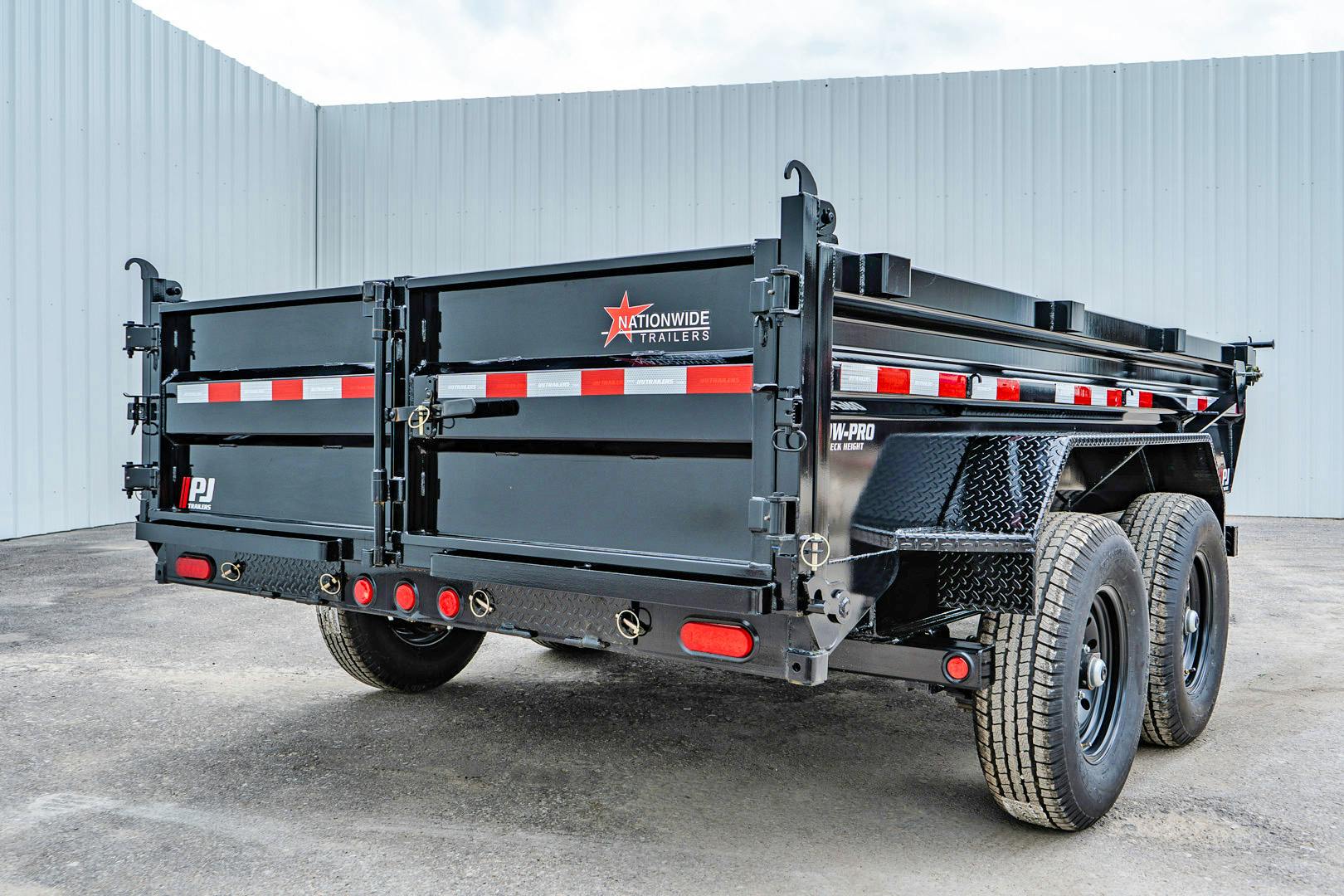 PJ Trailers 12'x83" Low Pro Dump Trailer w/ 2' Sides (DL)