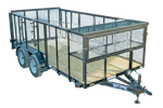 Texas Bragg 14'x83" Landscape Trailer w/ 4' Sides & 4' Gate (L2) Stock #texas-bragg-14x83-bp2b-231b-355b-s-s4g-bk-smt-4ex-lst-wer - Thumbnail 1