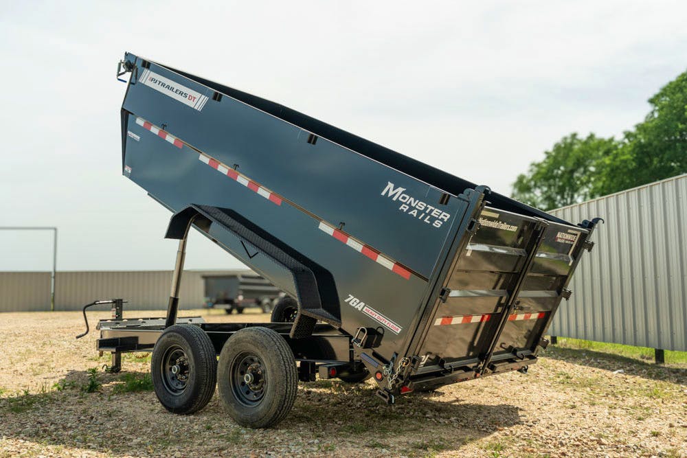 PJ Trailers 14'x83" Telescopic Dump Trailer w/ 4' Sides (DT)