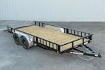 PJ Trailers 16'x83" Tandem Axle Channel Utility Trailer w/ Fold-In Gate (UL) Stock #89130 - Thumbnail 2