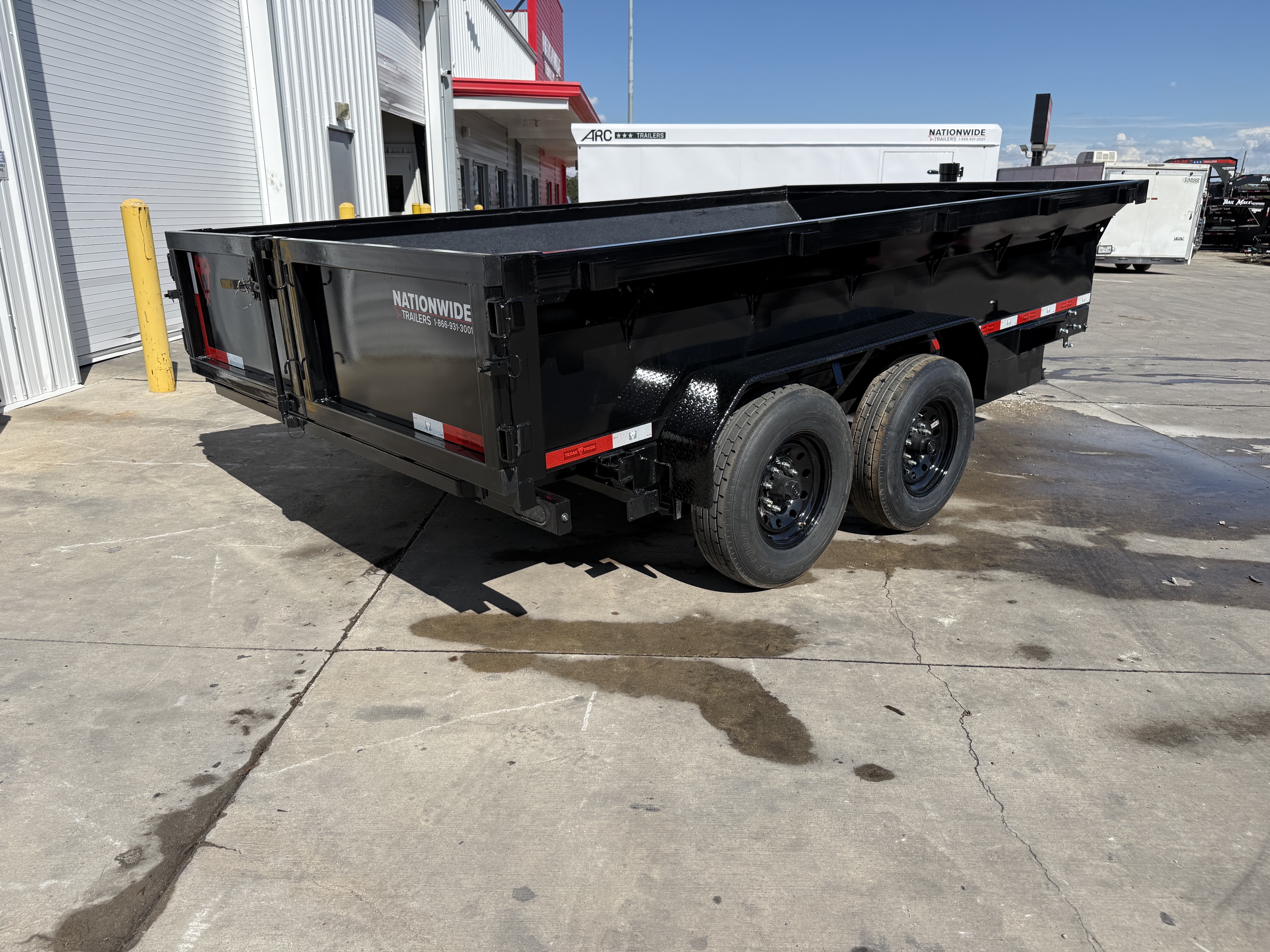 Texas Pride 14'x83" Telescopic Dump Trailer w/ 24" Sides & Rear Barn Doors